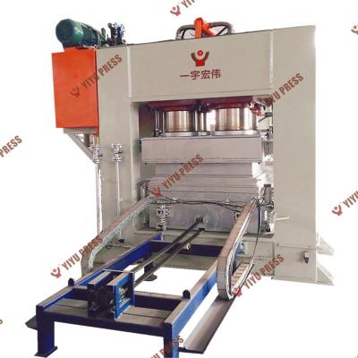 China Woodworking process factory station sawdust pallet production line double press wood pallet making machine from yiyu for sale