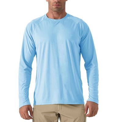 China High Quality Mens UPF 50+ Long Sleeve Breathable T Shirts Sun Protection Outdoor Fishing Hiking T-Shirts for sale