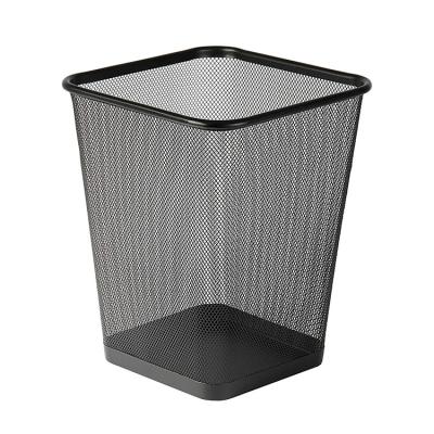 China SQUARE GARBAGE BIN stored BASKET PAPER BIN METAL MESH WASTE BIN WASTE BIN WASTE BASKET for sale