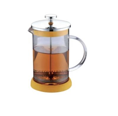 China WITH LID Coffee French Glass Heat Resistant Glass Press Press Stainless Steel and ABS French Press for sale