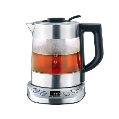 China Custom 360 Degree Rotation Base OEM Quick Boiling Teapot Insulated Electric Glass Tea 1.0l Kettle for sale