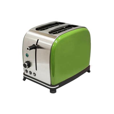 China HUGE Green-Blue 2 Slice Lift&Look Color Hotel Cafe School Kitchen Stainless Steel Bread Commercial Electric Toast Maker Toaster for sale