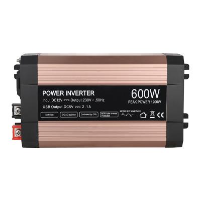 China High Quality 600w Off Grid Power Inverter DC 12v To AC 220v 600w Modified Sine Wave Power Inverter 22cm*11cm*6.88cm for sale