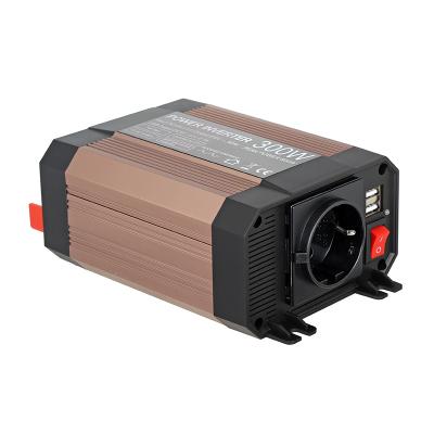 China 300w Modified Sine Wave DC 12v 24v 48v To AC Power Inverter 110v 220v 230v With Usb Port With Remote Control 15cm*11cm*6.88cm for sale