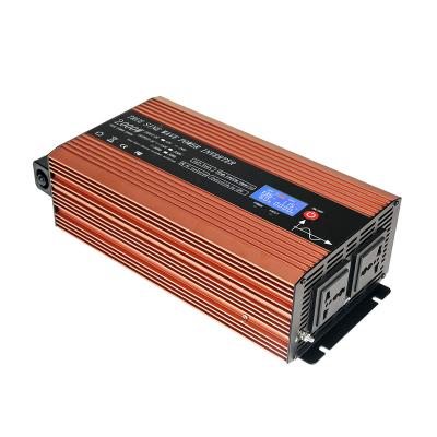 China Pure sine wave 2000 watt 12vdc to 230vac power inverter with remote control for RV car solar system home emergency 33cm*15cm*9.5cm for sale