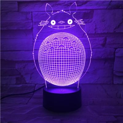 China Touch Eco - Friendly Acrylic Base Tonari No Totoro 3d Illusion Lamp Anime for sale