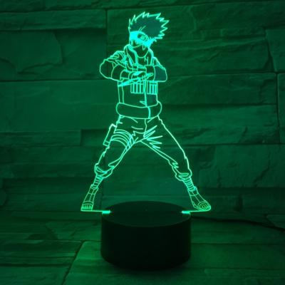 China Babies and Kids USB Touch Base Hatake Kakashi 3d Illusion Lamp Acrylic Anime for sale