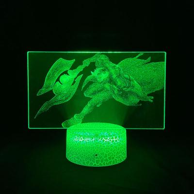 China Custom Babies and Kids Halloween Kids Gifts Hand of Noxus Darius USB 3d Picture Acrylic Illusion Lamp for sale