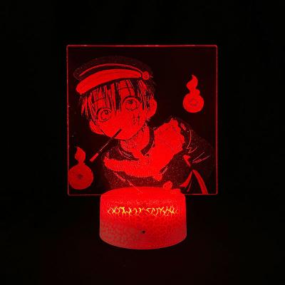 China Custom Attached Japanese Anime Toilet Gifts Hanakokun Japanese Anime Kids USB 3d Picture 3d Illusion Acrylic Lamp for sale