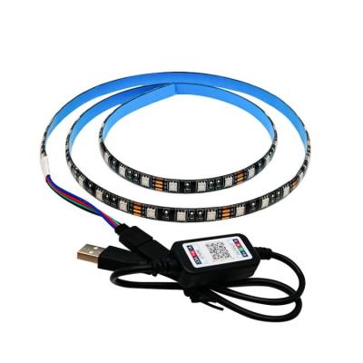 China DIY DC5V Black Flexible PCB TV Screen 60 LED RGB USB Led Strip Backlight for sale