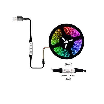 China DIY Smart Create TV Screen Display Background Light 1M IP65 Flexible 60 LED RGB USB Full Color 5050 Led Strip for sale