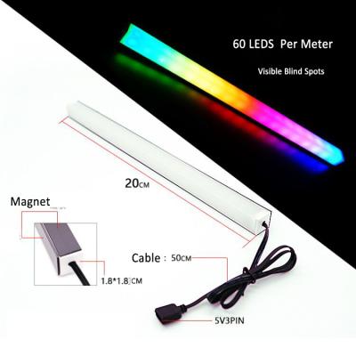 China Custom Home Affordable Programmable Aluminum Computer Pixel RGB Led Strip Bar for sale