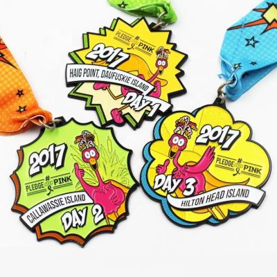 China Gold Europe Triathlon One Way Finisher Marathon Running Custom 3D Metal Sports Medals Medal Trophies and Medals for sale