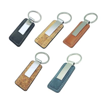 China Wholesale Custom Brand Leather Key Chain Manufacturer Logo Name Promotional Souvenir Car Key Ring PU Leather Key Chain for sale