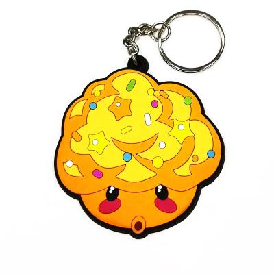 China Wholesale Fashion Eco-friendly Cute Cartoon Soft Silicone Plastic Rubber Key Chains Custom Soft Key Chains for sale