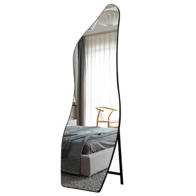 China Herschel Modern Custom Metal Framed Longue Espejo Decorative Spiegel Large Modern Floor Standing Hanging Irregularly Reflect for sale