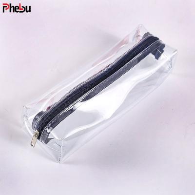 China PVC stylish clear pencil case, PVC pencil pouch, pencil bag for school for sale