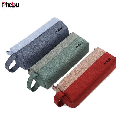 China Stylish Oxford Stationery Pouch Pencil Bag Durable Zippered Stationery Bag for sale