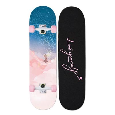 China Skateboards 4 Wheel Skateboards 4 Wheel Summerboard Rocker Maple Wood Skateboard Wholesale Adult Drift Board With Skateboard Stickers For Girl for sale