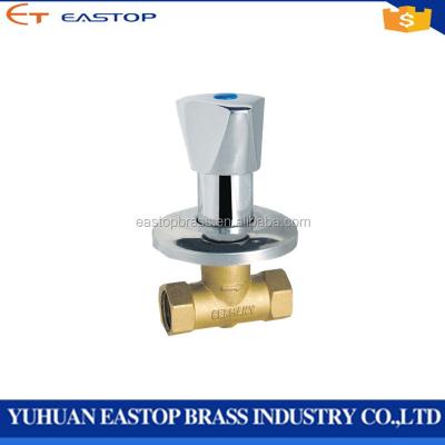 China General Yuhuan Water Angle Ball Valve Male Female Brass Stop Valve With Ornate Cap for sale