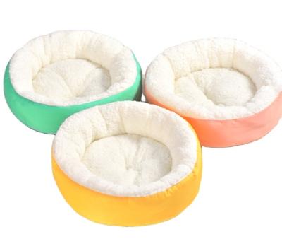 China Breathable High Quality Warm Fabric Around Soft Long Plush Pet Beds Soft Cats Nest Donuts for sale