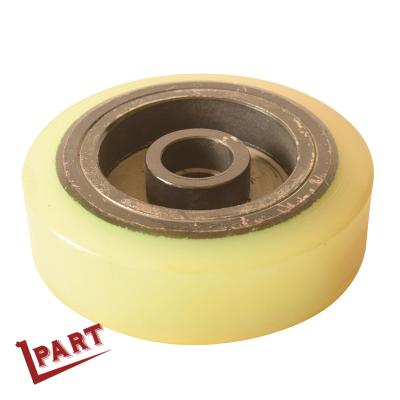 China Load Goods Linde Forklift Part Pallet Jack Load Wheel 254x80MM Green Color for sale