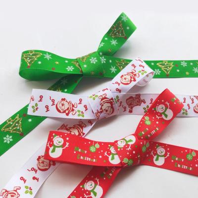 China Viable High Quality Colored Decorative Christmas Grosgrain Ribbon for sale