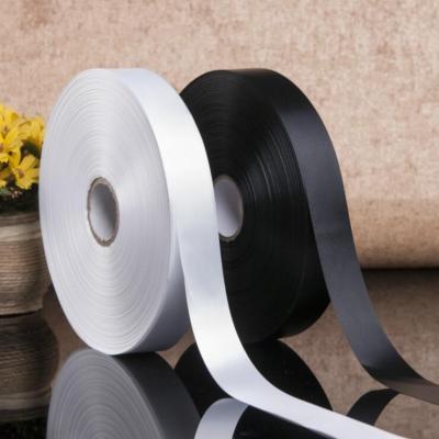 China Durable Woven Side Double Edge Satin Label Ribbon for sale