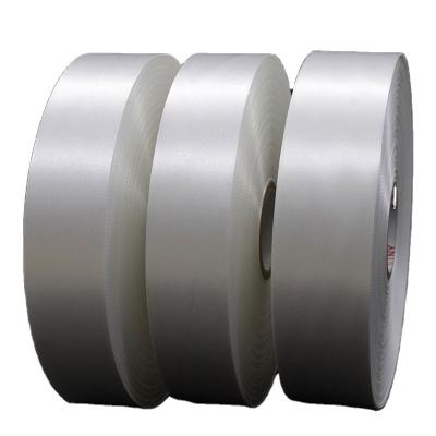 China Viable Wholesale Single Face Split Side Polyester Label Ribbon , Label Fabric for sale