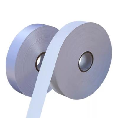 China 100% Durable SL Polyester Satin Slit Edge Label Ribbon For Thermal Transfer Printing for sale