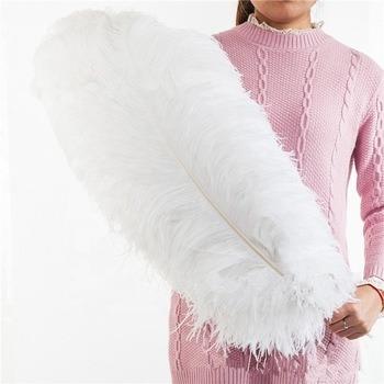 China Decorative bleached white christmas ostrich feather for sale