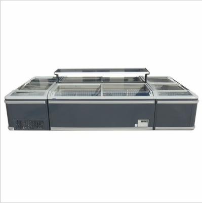 China Single-Temperature Supermarket Top Open Chest Chest Freezer With Silding Glass Door for sale