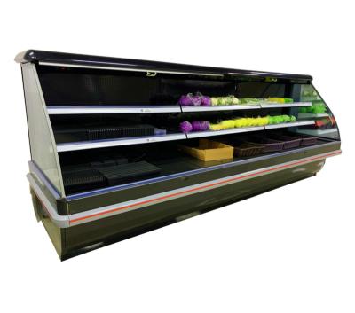 China Single-temperature commercial style open display refrigerator refrigerator for supermarket fruits, vegetables, cakes display freezer for sale