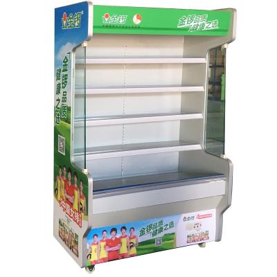 China Single-temperature Shop and Deli Multi-platform Direct Static Cooling Open Mini Fridge Refrigerator for sale