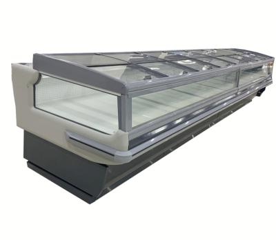 China Single-temperature wholesales customized open fresh meat and seafood showcase freezer for supermarket for sale