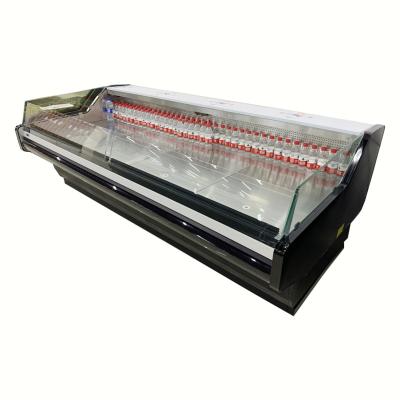 China Single-temperature Refrigeration Equipment Supermarket Meat Display Showcase Grocery Commercial Refrigerator Freezer for sale