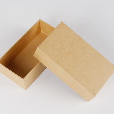 China Recyclable Rectangle Recycle Brown Kraft Paper Gift Box For Phone Packaging for sale