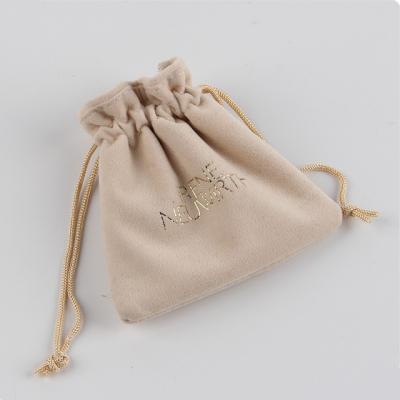 China Small Recyclable Custom Printing Velvet Double Drawstring Jewelry Pouch Bag for sale