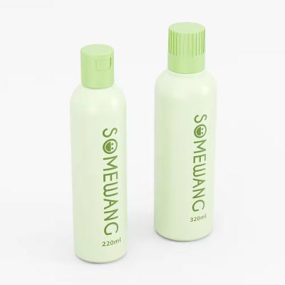 China PET Shampoo Conditioner Bottles Green Empty Mouthwash Bottles Oval for sale