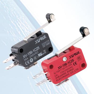 China Roller Lever Type Micro Switch, 125V 16A Electronic Micro Switch (UL TUV CE) XV-156-1C25 for sale