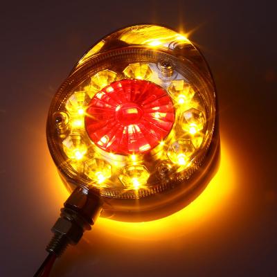 China 12v signal led truck side marker lamp round double faces led warning light side corner signal light clearance lamp for sale