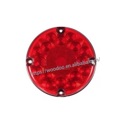 China ABS/PP OEM 4inch 5inch 6inch 7inch Round Tail Light for Truck RV Fire Fighting Truck 180mm Bus 17led Stop Turn Tail Lights Rear Light for sale