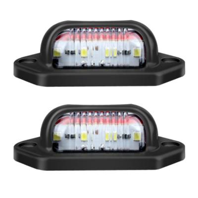 China Signal 12V 24V 8 LED Dual Color License Plate Light Car Truck Number Plates Rear Lamp Tail Light Light For Truck Boat RV for sale