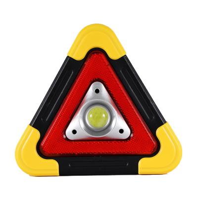 China ABS/PP LED Rechargeable Road Safety Flashlight USB Roadside Emergency Triangle Traffic Light Power Bank For Car Truck for sale