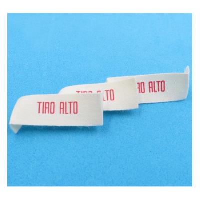 China Viable Custom Name Tag Logo Brand Cotton Silk Screen Printing Label Soft Natural Care Labels Clothing Labels Neck Kids Baby Garment Label for sale