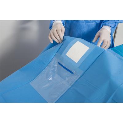 China Antistatic Sterile Disposable Ophthalmic Drapes Surgical Eye Drapes With Fluid Collection Pouches for sale