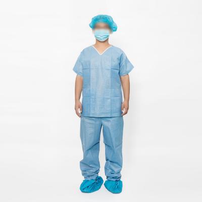 China Disposable and SMS Free Doctors Medical Scrub Suits Set Disposable Sterilization Hospital Uniform Scrub Suit Care for sale