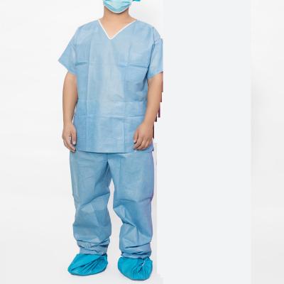 China Disposable and Free Wholesale SMS Disposable Sterilization Hospital Uniforms Scrub Suits for Doctors and Nurses for sale