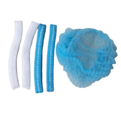 China Disposable and non-sterilizable non-woven clip/hair cover bulky net disposable head cap for sale