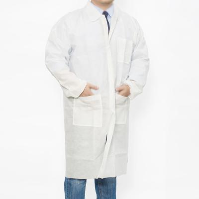 China Disposable and Wholesale Cash SMS/Sterilization Doctor White Lab Coat for sale